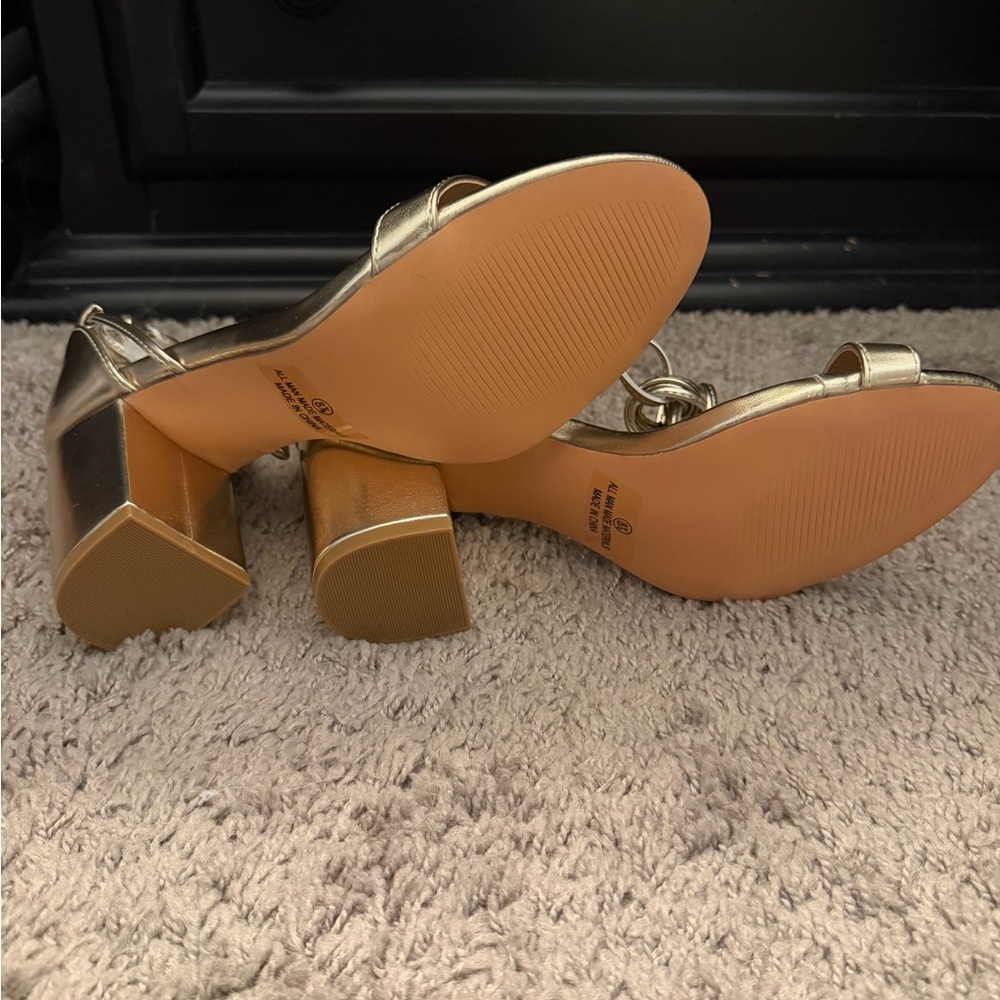 Lulus Gold Heels - Picture 4 of 4